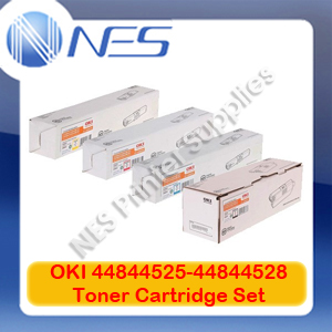 OKI Genuine 44844528+44844527+44844526+44844525 BK/C/M/Y (x4) Toner Set for C831/C831n
